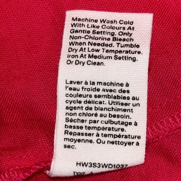 NWT Hudson North Fushsia Pink Red Linen Blend Wrap Belted Summer Dress Sz 2XL - Picture 6 of 15